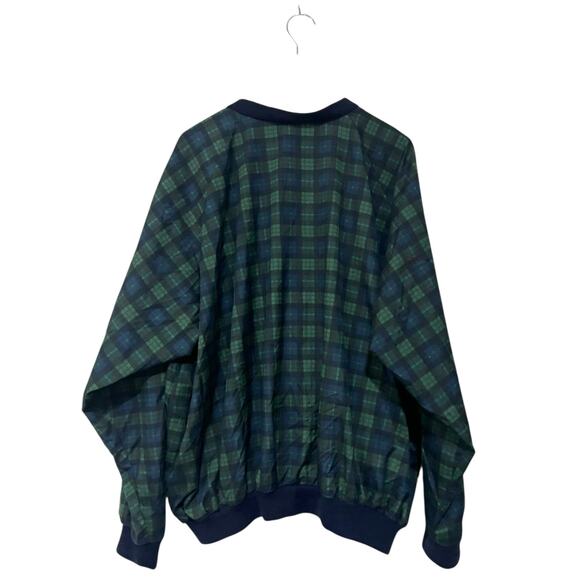 Vintage Sunderland Of Scotland Pullover XXL Windbreaker Tartan Plaid Golf 90s - Picture 3 of 4
